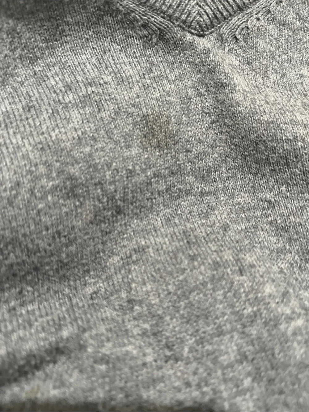 Weatherproof Men's Gray V-Neck Sweater cotton and cashmere